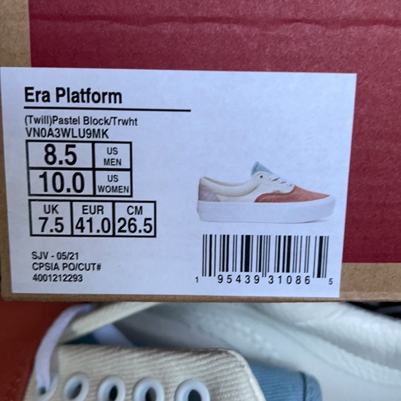 Vans Era Platform Twill Pastel Block/True White WMNS - Picture 16 of 16